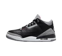 Nike Air Jordan 3 Retro Scarpe Da Uomo, Nero/Rosso Fuoco - Grigio cemento, 41 EU