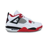 Nike Air Jordan 4 Retro White Oreo, bianco/grigio/nero/rosso fuoco, taglia 41,5, bianco, 42 EU