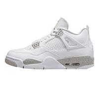 Nike Air Jordan 4 Retro White Oreo, bianco/grigio/nero/rosso fuoco, taglia 46, bianco, 46 EU