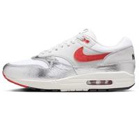 Nike Air Max 1 Prm Uomo, Bianco/Argento Metallico/Grigio neutro/Rosso Cile, 44 EU