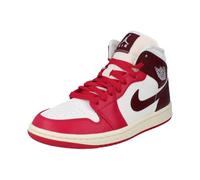 Nike - Air Jordan 1 Mid - Sneakers alte bianche e rosse-Bianco WM 8.5