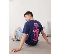 Nike - Air - T-shirt color blu navy con stampa grafica sul retro S