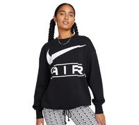 Nike Air Terry Pullover Wmns, (FN1897-010) Black/White, Felpa Oversize Donna, Taglia XS