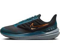 Nike Air Winflo 9 Shield, Running Shoe Uomo, Black/Safety Orange-Geode Teal, 42 EU