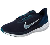 NIKE Air Winflo 9, Sneaker Uomo, Obsidian/Barely Green-Valerian Blue, 45 EU