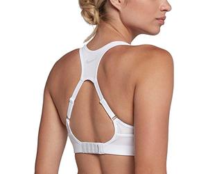 Nike, Alpha, Bra Imbottito A Sostegno Elevato, Bianco/Platino Puro/Pure Platinum, Xld-E, Donna