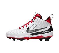 Nike Alpha Menace Strong II5139-010 - Tacchetti da calcio da uomo, colore: nero/argento metallizzato/bianco, Bianco/Rosso universitario/Grigio fumo scuro/Nero, 44.5 EU