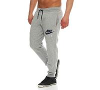 Nike Aw77 FLC Cuff Pt-Air Htg Pantaloni, Dark Grey Heather/Obsidian, M
