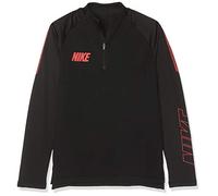 Nike B Nk Dry Sqd Dril 19 T-Shirt A Manica Lunga, Bambino, Black/Ember Glow/Ember Glow, XS