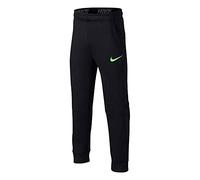Nike B Nk Dry Taper FLC Pantaloni Sportivi, Bambino, Black/Lime Blast, L