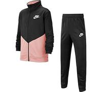 Nike B NSW Core TRK Ste Ply Futura Long Sleeve Top, Bambini, Bambino, BV3617 013, Nero/corallo (Bleached coral)/Bianco, M