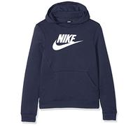 Nike B NSW Po Club FLC Hbr Felpa, Bambino, Obsidian/White, XS