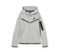 Nike B NSW TCH FLC FZ, Felpa Bambino, dk grey heather/(black), XS
