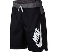 Nike B NSW Woven Short Pantaloncini Sportivi, Bambino, Black/Gunsmoke/(White), L