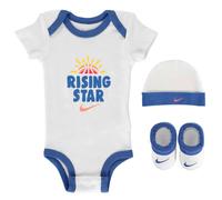 Nike Bambino Ragazza Set Body Cappello Calzini Scarpe 0 - 6 Mesi Bianco Blu