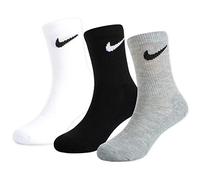 Nike Basic Pack Crew 3Pk Calzini per bambini White/Dk Grey Heather 5/7 anni