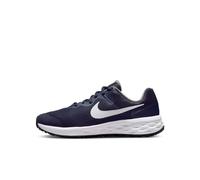 NIKE Big Kids' Road Running Shoes Revolution 6, Midnight Navy/White-Flat Pewter, DD1096-400, 36 EU (4Y US)