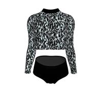 Nike Bikini a maniche lunghe con Stampa animalier di Nike Set 128134cm Nero
