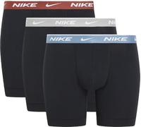 Nike Boxer Brief 3PK Intimo, Blk-Mrs Stn/Gry HTHR/SMKY BLE WB, L Uomo