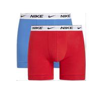 Nike Boxer Brief da Uomo in Dri-Fit 2PK, Confezione da 2 Pezzi (IT, Testo, XL, Regular, Regular, Star Blue/Uni Red/White WB)