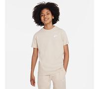 Nike Boy's Top K NSW Tee EMB Futura, Sanddrift/White, AR5254-126, L