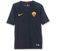 Nike Breathe A.S. Roma Strike Maglietta, Unisex Bambini, Dark Obsidian/University Gold, S