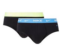 NIKE Brief 2PK Underwear, Set di 2 Slip Everyday 0000KE1084 (S, Black/Uni Blue WB/Volt WB)