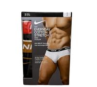 Nike Brief 3Pk Color Blk Light Crimsn/Desrt Ochre/, Small EX1 - Blk Light CRIMSN DESRT Ochre Small