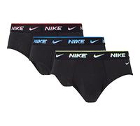Nike Brief 3PK Underwear, Set di 3 Slip Everyday 0000KE1006 (S, Black/Transparency WB)