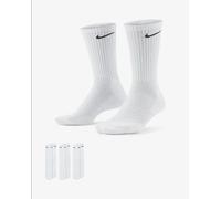 Nike Calze Unisex Everyday Cushioned Crew (3 paia) - 100 (Bianco/Nero)