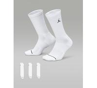 Nike Calze Unisex Jordan di Media Lunghezza (3 paia) - 100 (Bianco/Nero)