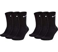 Nike Calzini da allenamento unisex Everyday Cushioned Crew Socks SX7664, 6 paia, taglia: 42-46, articolo: -010 nero, Nero , 42-46