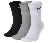 Nike Calzini da allenamento unisex Performance Cushion Crew (3 paia), grigio, bianco, nero, taglia L