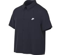 Nike Camicia Button Down A Maniche Corte Club da Uomo, Obsidian/White, HJ2026-451, L