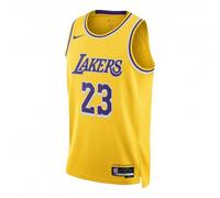 Nike NBA SWINGMAN JERSEY LOS ANGELES LAKERS ICON EDITION 2022/23 LeBron James #23 men Jerseys yellow in taglia:S