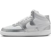Nike NikeCourt Vision Mid, Sneaker Donna, Argento Metallizzato, Bianco, 39 EU