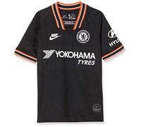 Nike CFC Y Nk BRT Stad JSY SS 3R, T-Shirt Calcio Unisex Bambini, Black/(White) (Full Sponsor), L