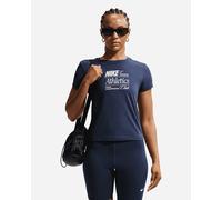 Nike Chill Crop Printed W - T-shirt - Donna - Blu
