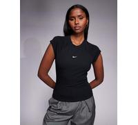 Nike - Chill - Top in maglia a coste nero XXL