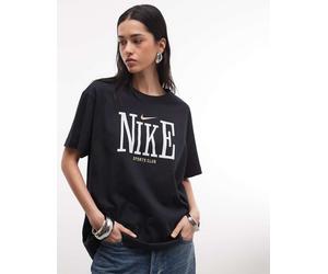 Nike Classic - T-shirt oversize nera con grafica-Nero M