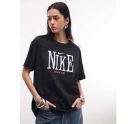 Nike Classic - T-shirt oversize nera con grafica-Nero S