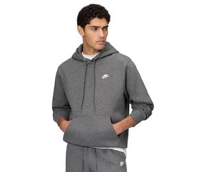 Nike Club Big Brush Pull Over Hoody Cappuccio, Grigio Antracite/Grigio Ferro/Bianco, M Uomo