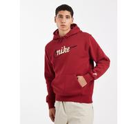 Nike Club - Felpa bordeaux con cappuccio e logo-Rosso S