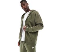 Nike Club - Felpa con cappuccio e zip kaki-Verde XL