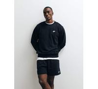 Nike Club French Terry Crew Maglione, Black/White, XL Men's