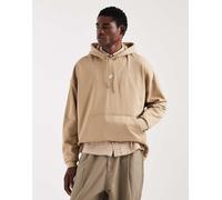 Nike Club - Felpa oversize in spugna beige con cappuccio-Neutro 2XL