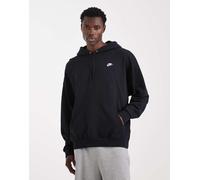 Nike Club - Felpa oversize in spugna nera con cappuccio-Nero M