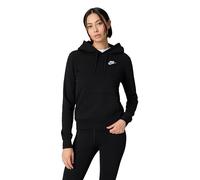 Nike Felpa da donna con cappuccio Club Fleece Nero/Bianco XL