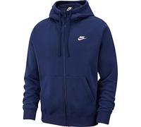 Nike Club FZ BB Felpa con Cappuccio a Zip Intera Midnight Navy/Midnight Navy/Wh S