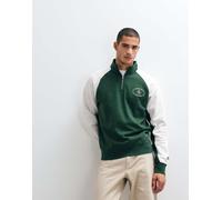 Nike Club NCC felpa con zip corta e logo in verde e bianco sporco M